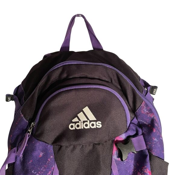 Adidas Black Purple Pink Bat Bag. Several Pockets. Excellent Used Condition - Picture 3 of 15